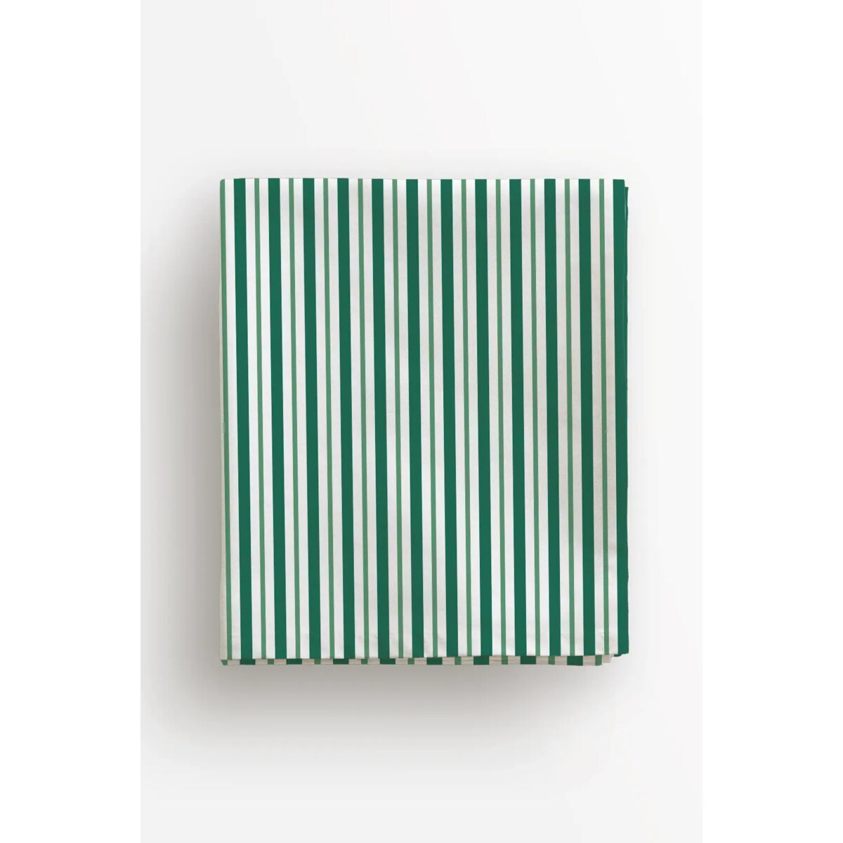 Obrus świąteczny - klasyczne zielone świąteczne paski - 100x100