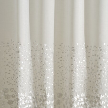 Firana haftowana Lucks 140x250 cm z motywem kwiatowym