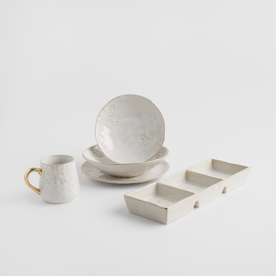 Kubek Flakes z motywem śnieżynki