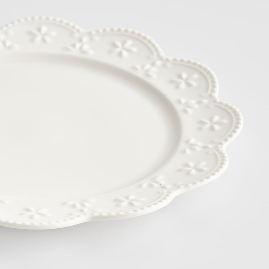 Talerz Deserowy Lace z motywem kwiatowym