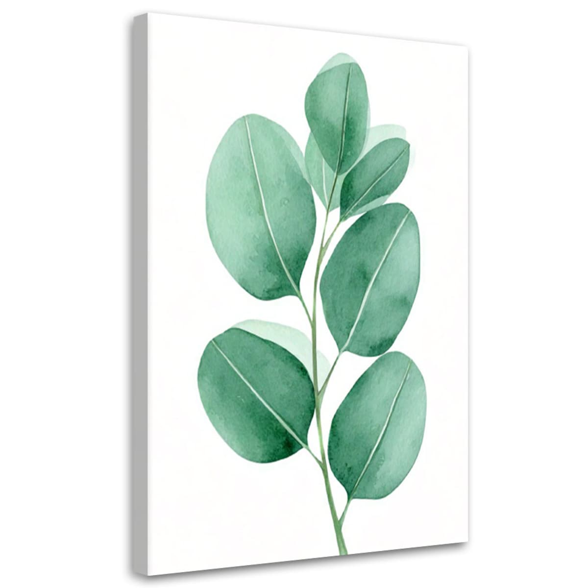 Feeby Obraz na płótnie, Liście Akwarela Zieleń Minimalizm 60x90