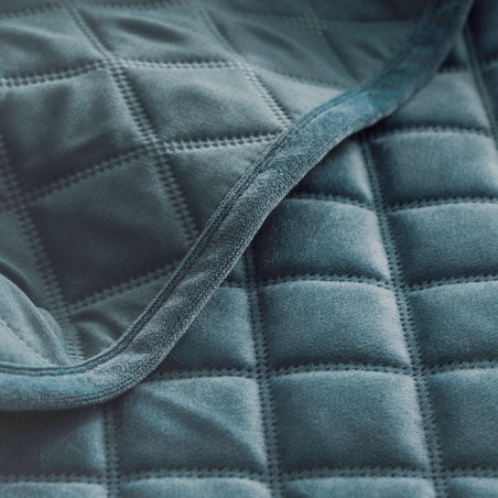 Narzuta Welwetowa w Wytłaczany Geometryczny Wzór Mismi 200x220 cm