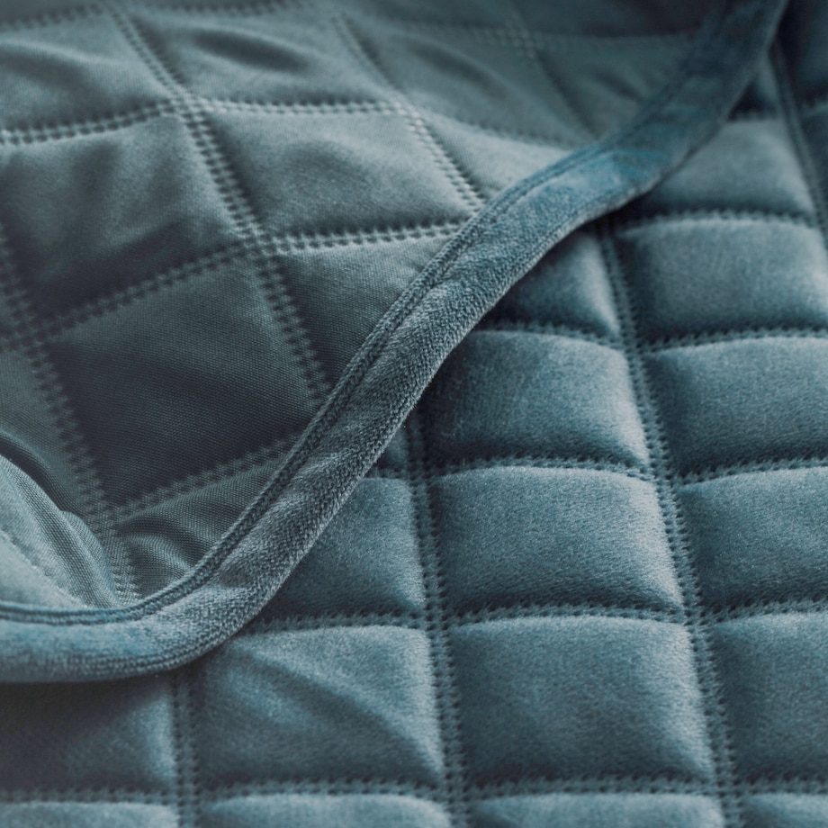 Narzuta Welwetowa w Wytłaczany Geometryczny Wzór Mismi 200x220 cm