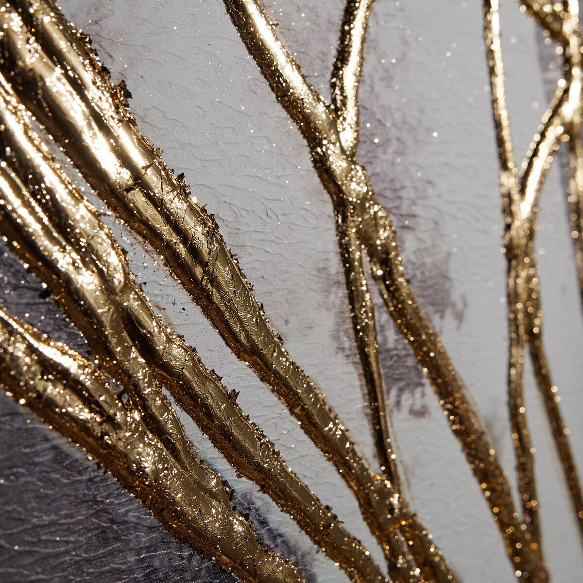 Ręcznie zdobiony obraz abstrakcja z elementami złota tempo 90x120 z motywem abstrakcyjnym