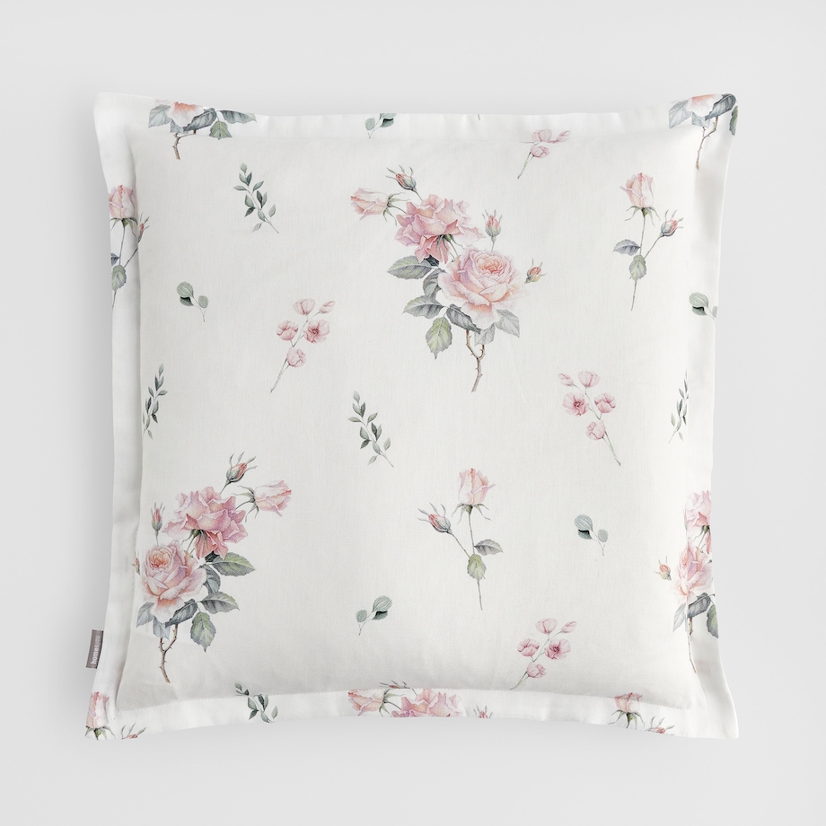 Poszewka z nadrukiem Charyor 45x45 cm z motywem kwiatowym