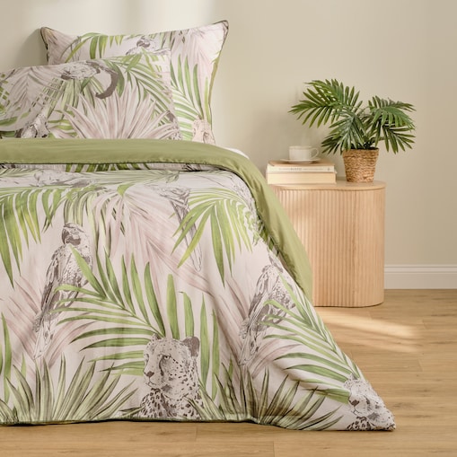 Pościel z bawełny satynowej z lamówką Peliro 160x200 cm