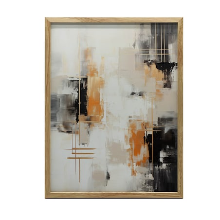 Industrialna abstrakcja, 50x70 cm, rama drewniana jasny dąb, papier matowy 230 gsm