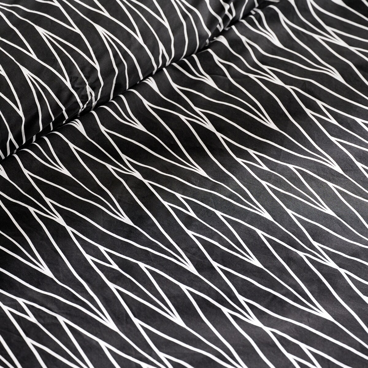 Pościel z bawełny satynowej Zinella 200x220 cm z motywem geometrycznym