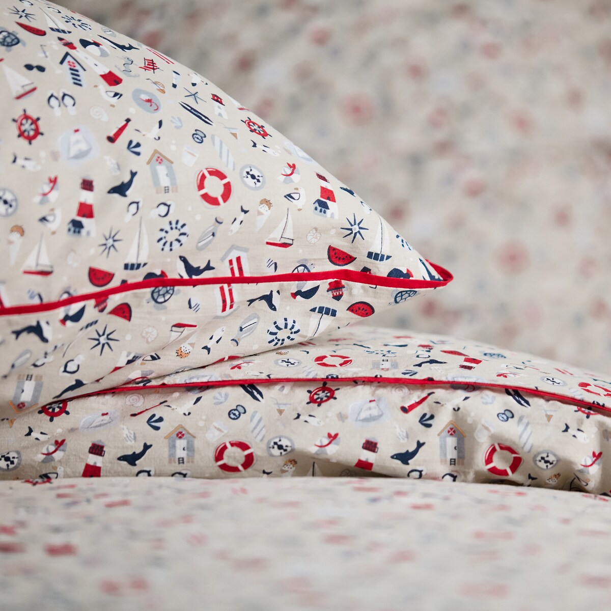 Pościel bawełniana z lamówką Pelora 200x220 cm