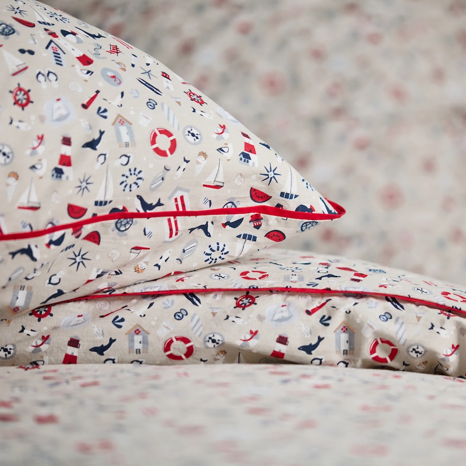 Pościel bawełniana z lamówką Pelora 200x220 cm