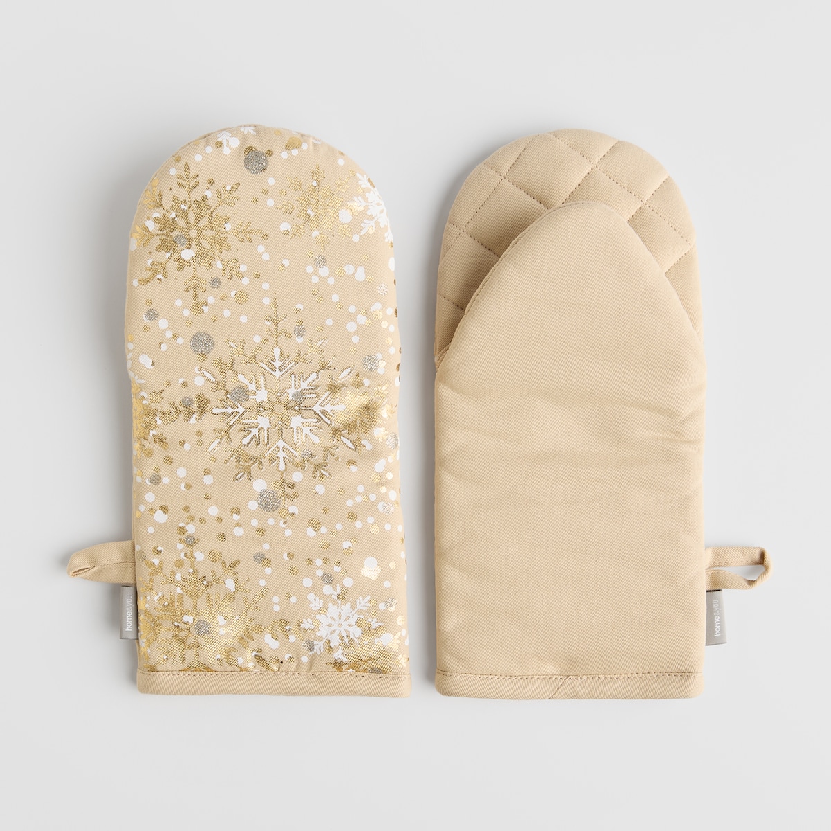 Komplet Rękawic Kuchennych Snowf 14x30 cm z motywem śnieżynki