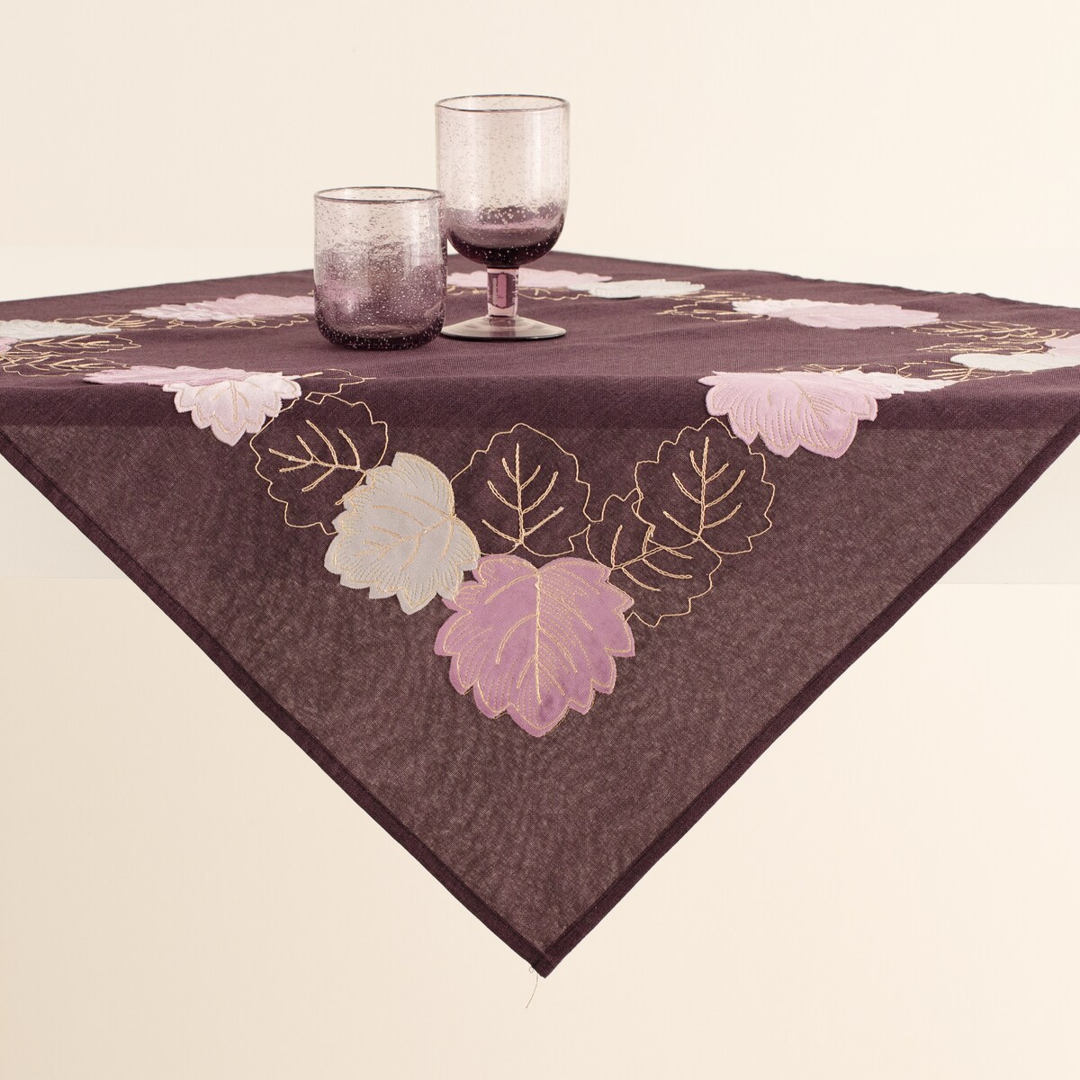 Serweta Figgo 80x80 cm z motywem liści