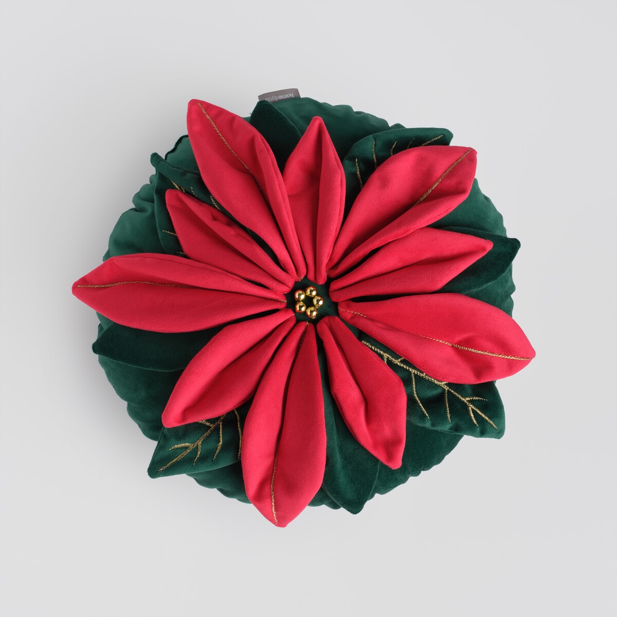 Poduszka Dekoracyjna Poinsetta z motywem gwiazdy betlejemskiej