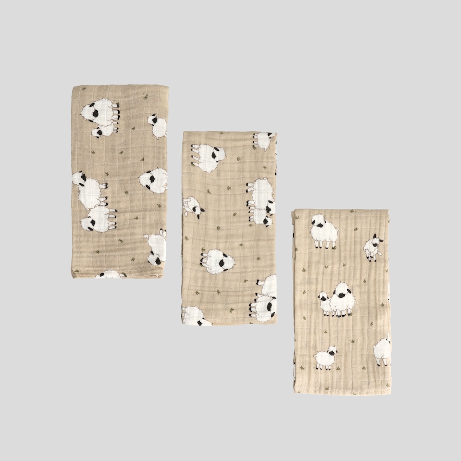 Komplet Pieluszek Muślinowych Sheepo 60x60 cm