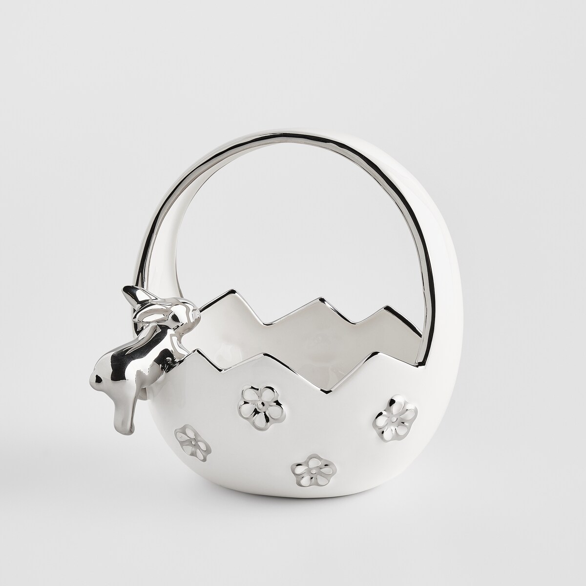 Koszyk Flosales z motywem królika i kwiatów