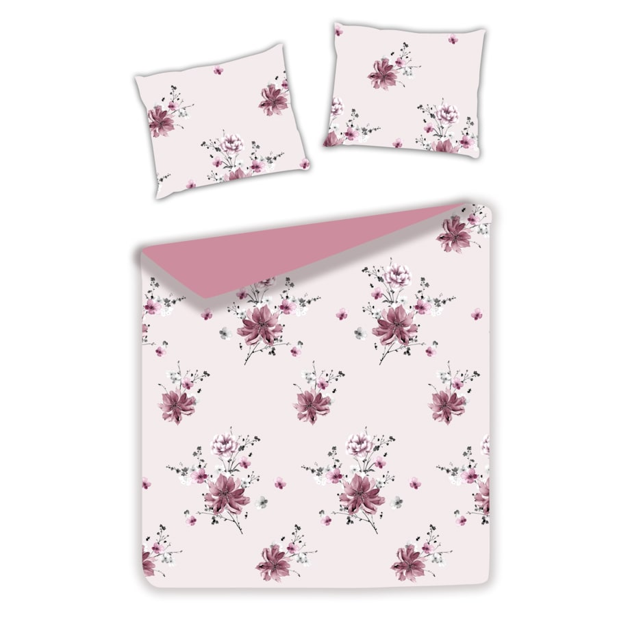 Pościel z bawełny satynowej Mave 160x200 cm z wzorem kwiatowym