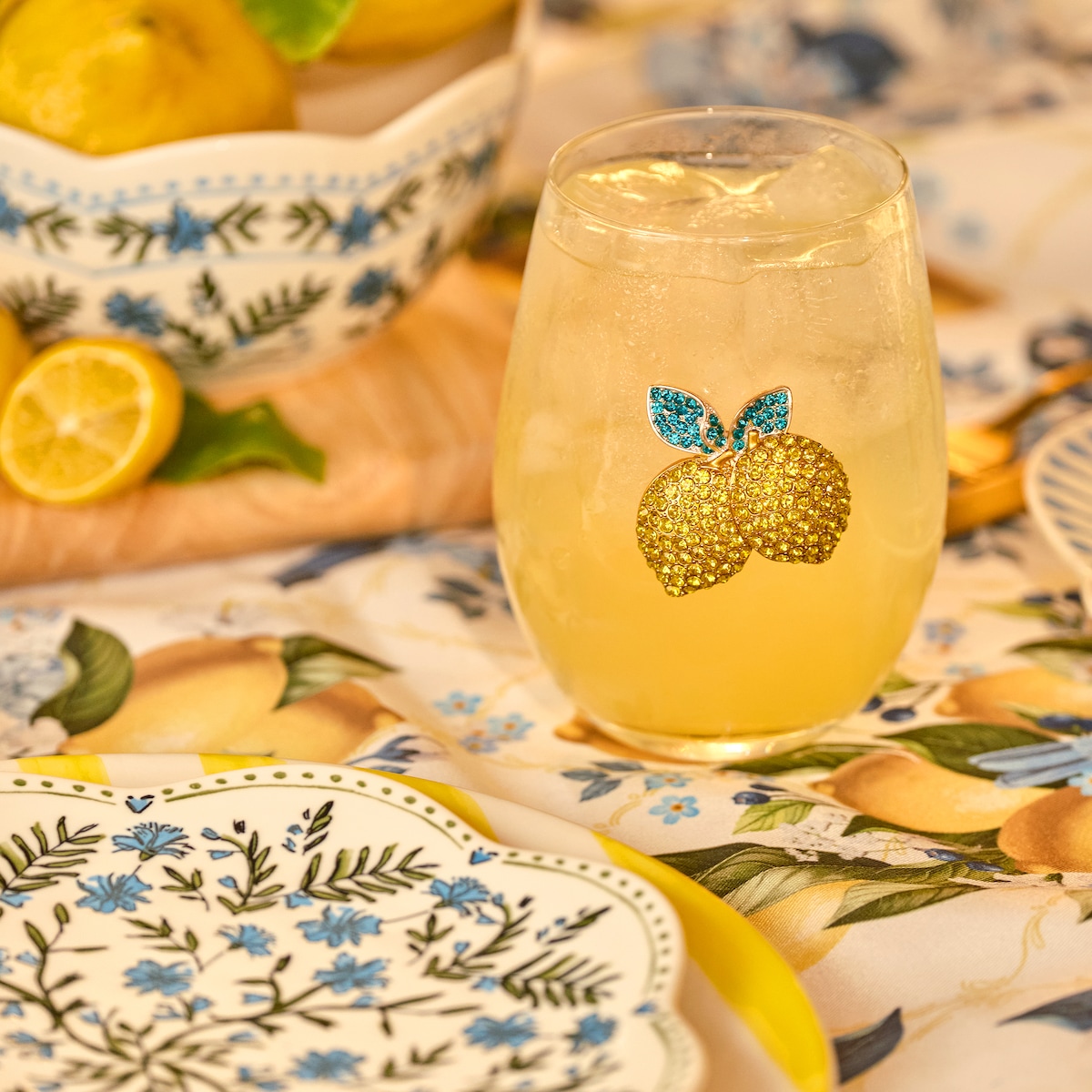 Szklanka Limoner z motywem owoców