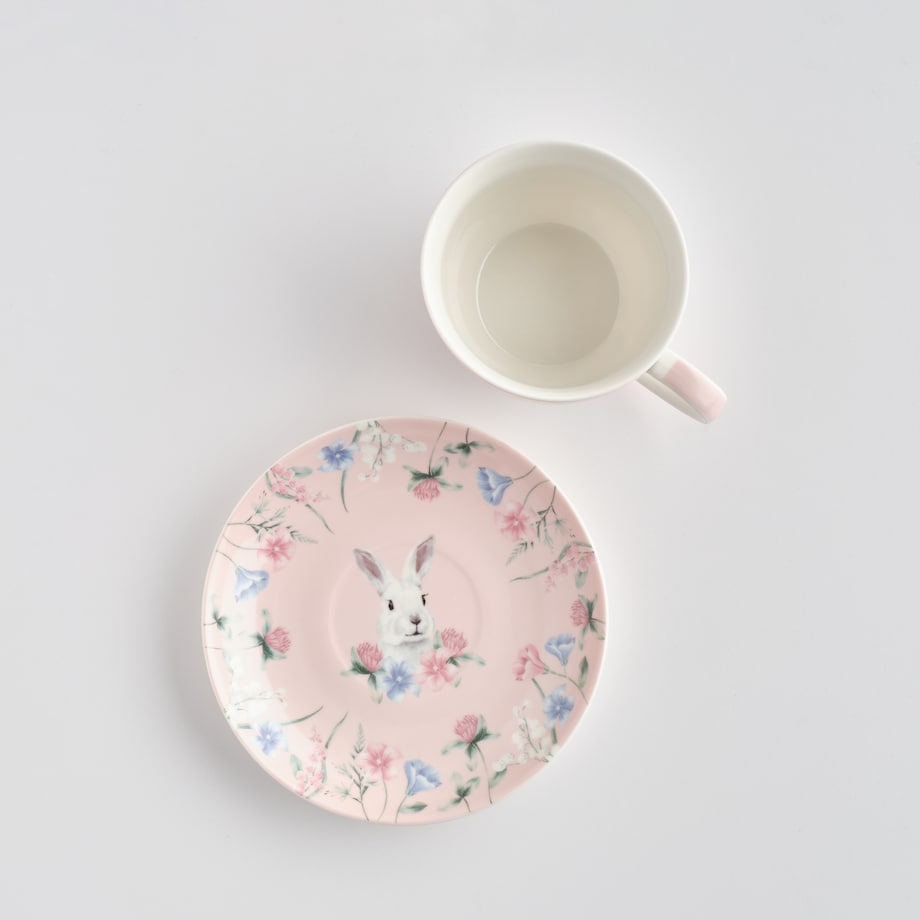 Filiżanka Ze Spodkiem Kirossi z motywem królika