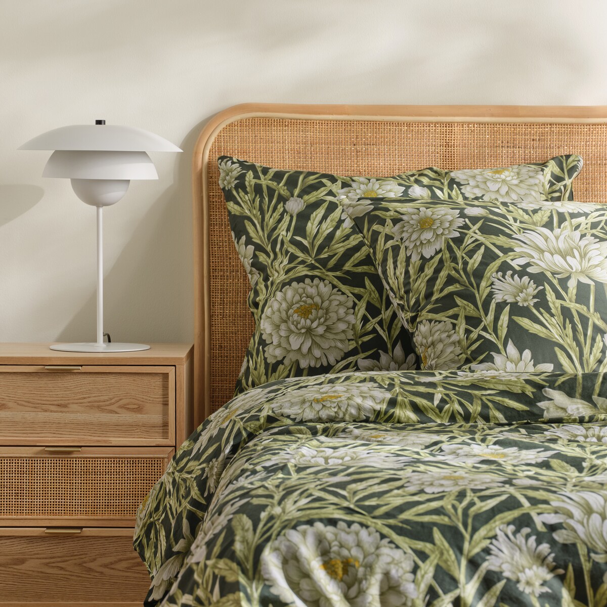 Pościel z bawełny satynowej Forica 160x200 cm z wzorem kwiatowym