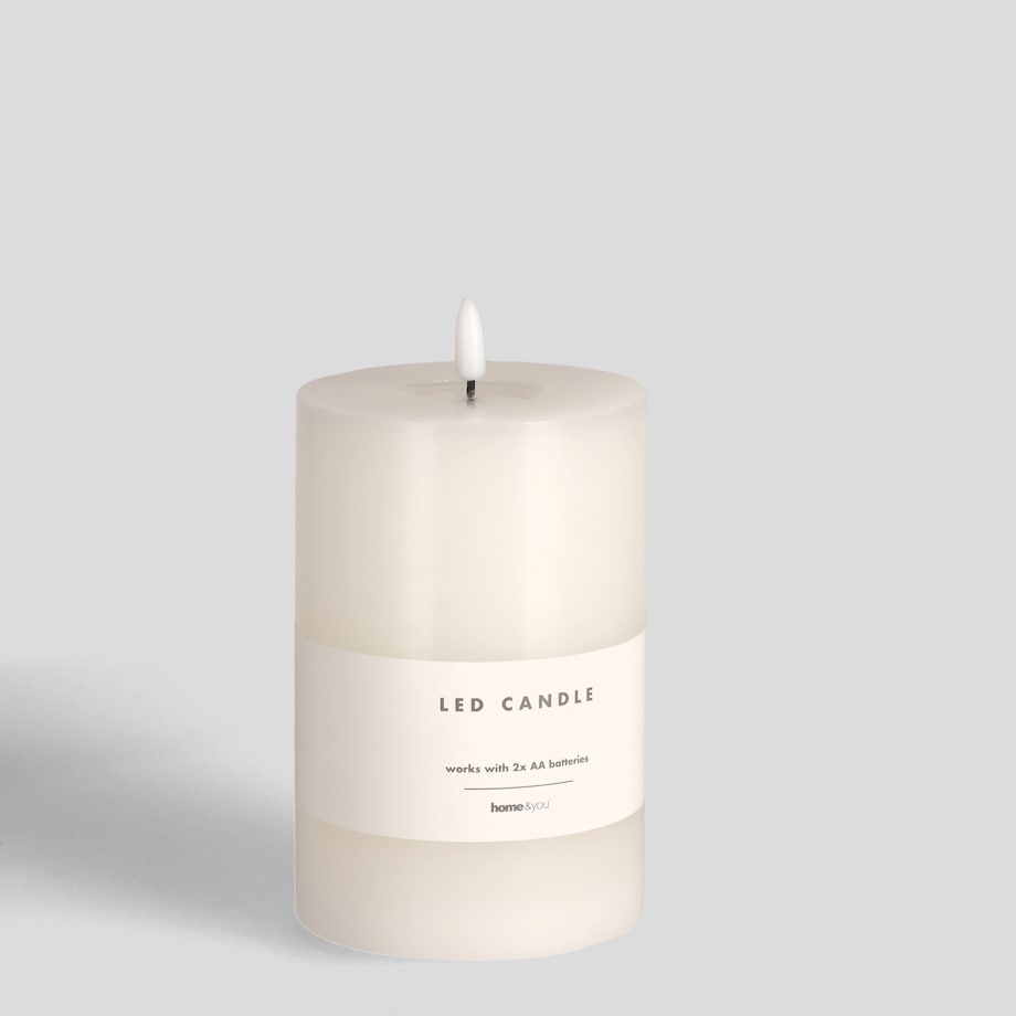 Świeca Led Luminary z motywem napisów