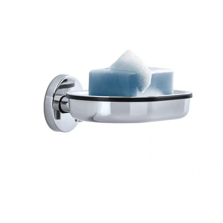 Zawieszana mydelniczka AREO, stal polerowana, 6x14,5x12,5 cm