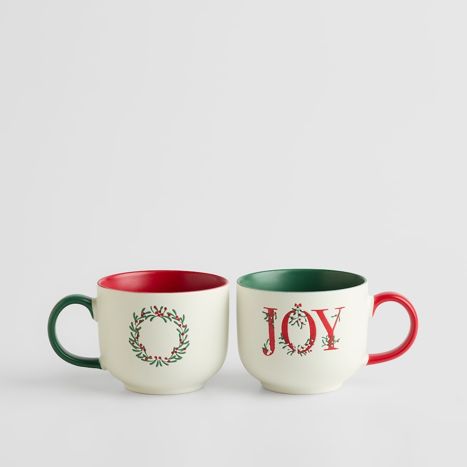 Komplet Kubków Joylo z motywem choinki