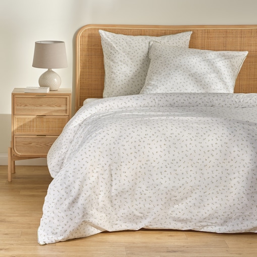 Pościel bawełniana z lamówką Avis 160x200 cm z motywem kwiatowym