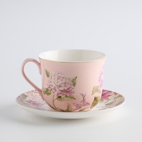 Filiżanka Ze Spodkiem Tensianis z motywem kwiatowym