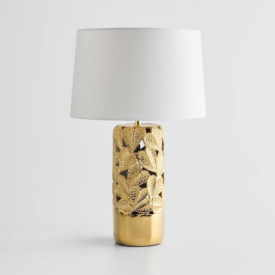 Lampa Stołowa Lenni z motywem liściastym