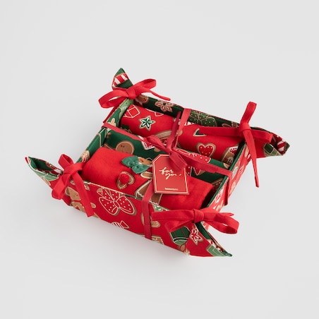 Kuchenny zestaw prezentowy Ginno 14x30 cm z motywem piernika