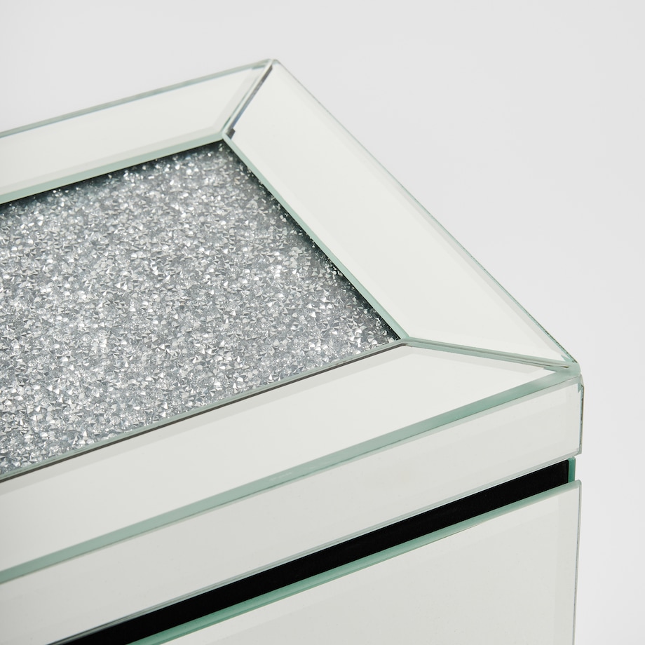 Lustrzana szkatułka z szufladkami diamentdust