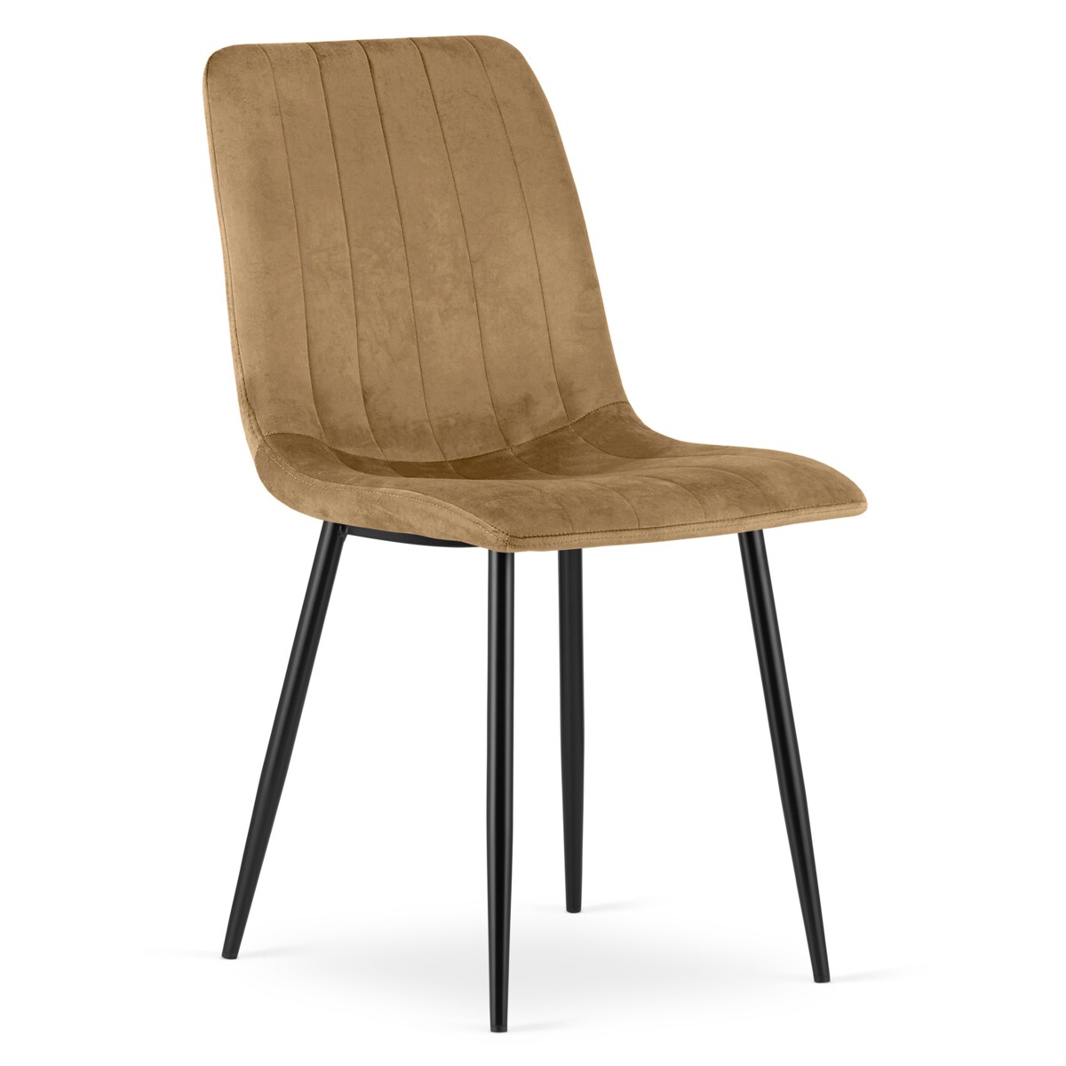 Krzesło Lava nowoczesny design Brązowy Aksamit / Nogi Czarne X3