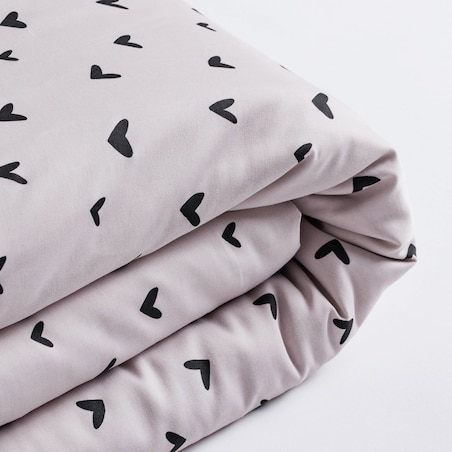 Pościel z Bawełny Satynowej Mallory 200x220 cm z motywem serca