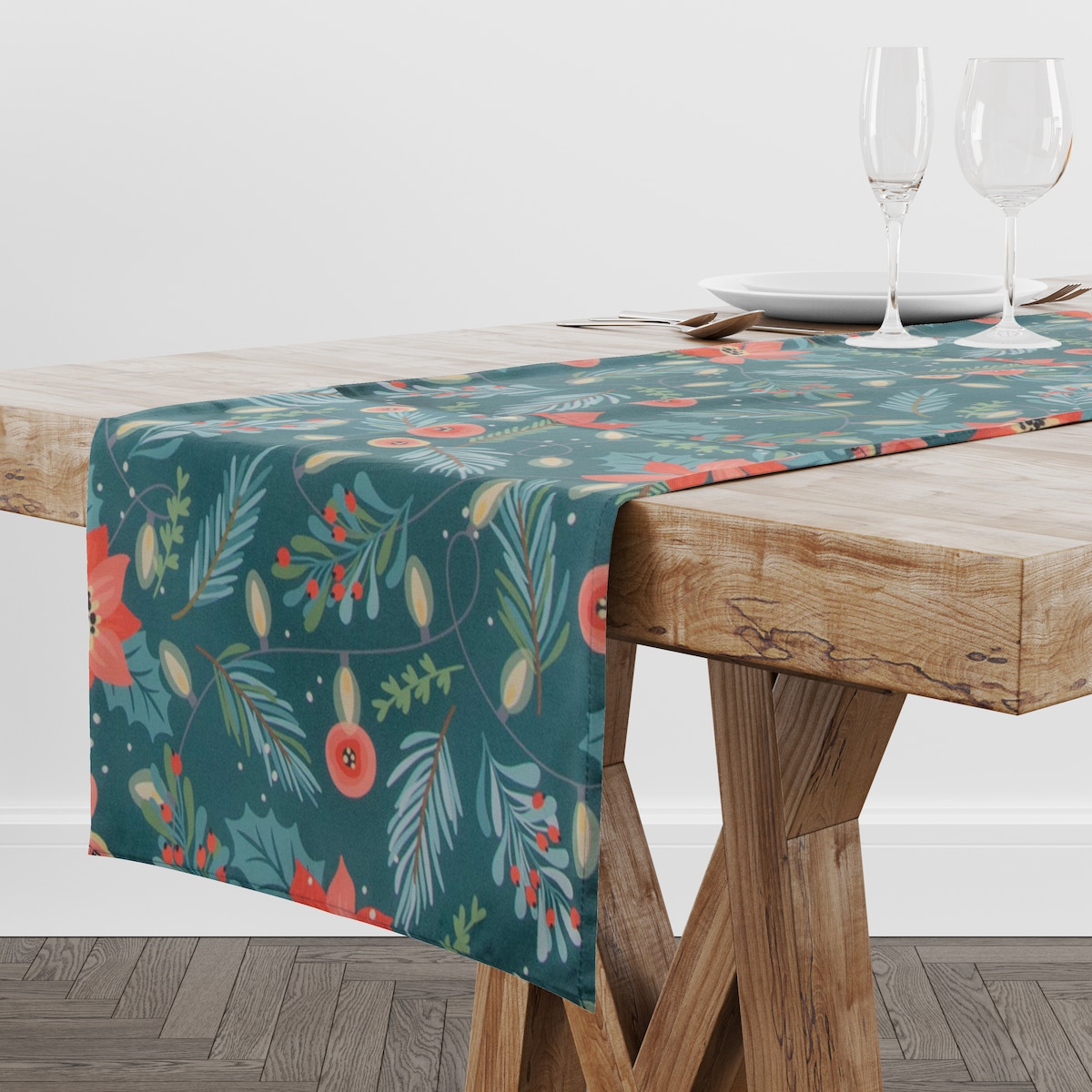 Obrus Festive leaves 35x180 cm
