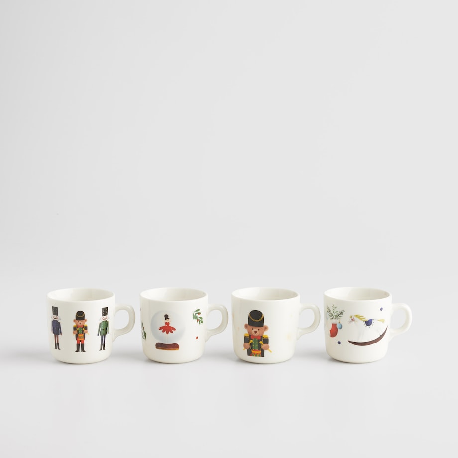 Komplet Kubków Nutpatcher z motywem dziadka do orzechów