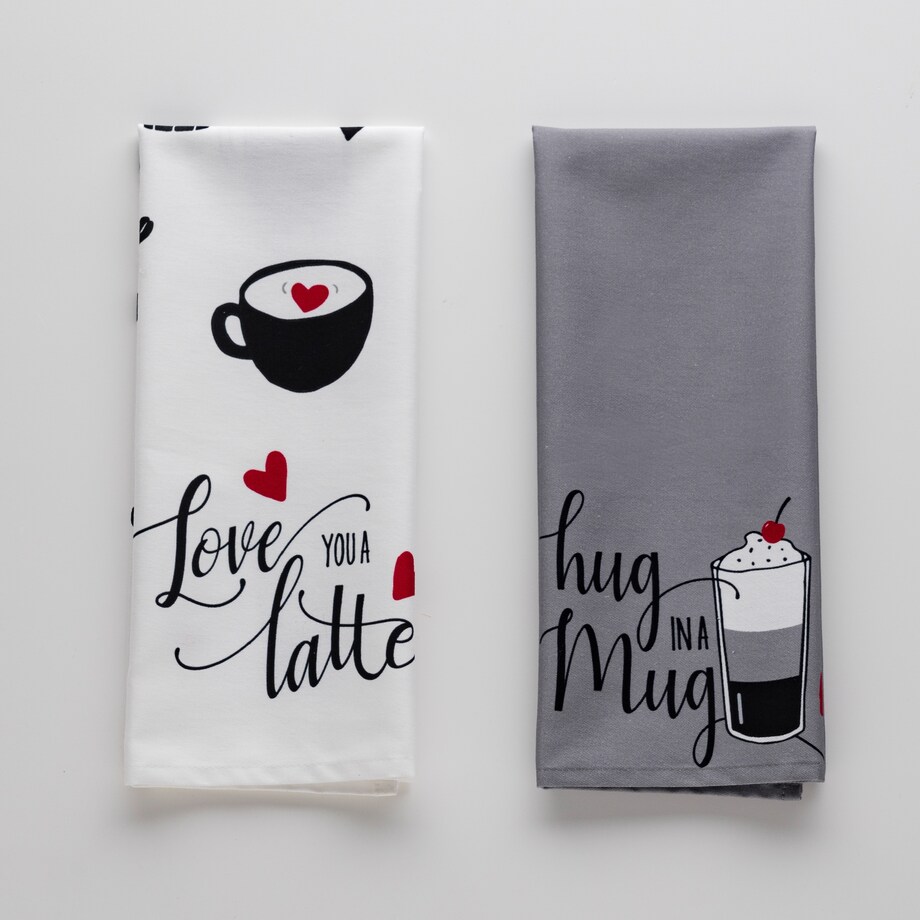 Tea Towel Set Latte Love 