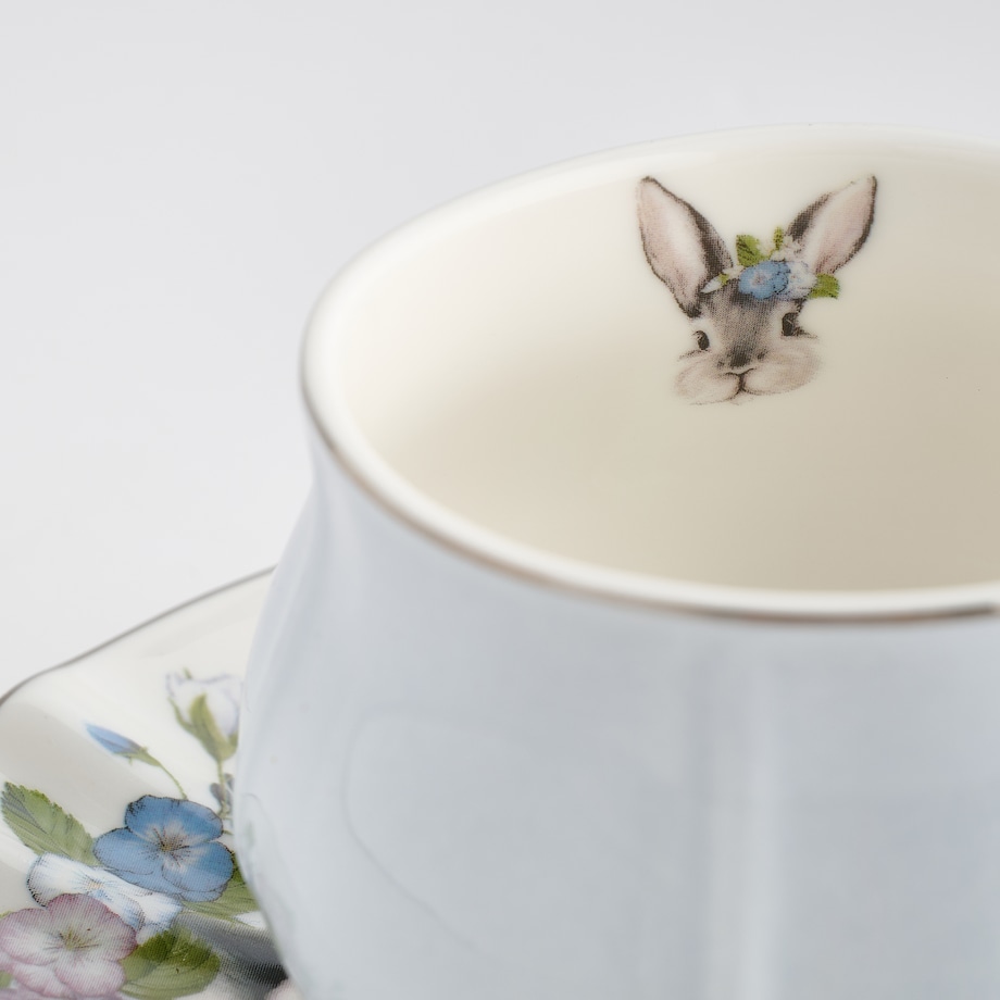 Filiżanka Ze Spodkiem Pansilo z motywem królika