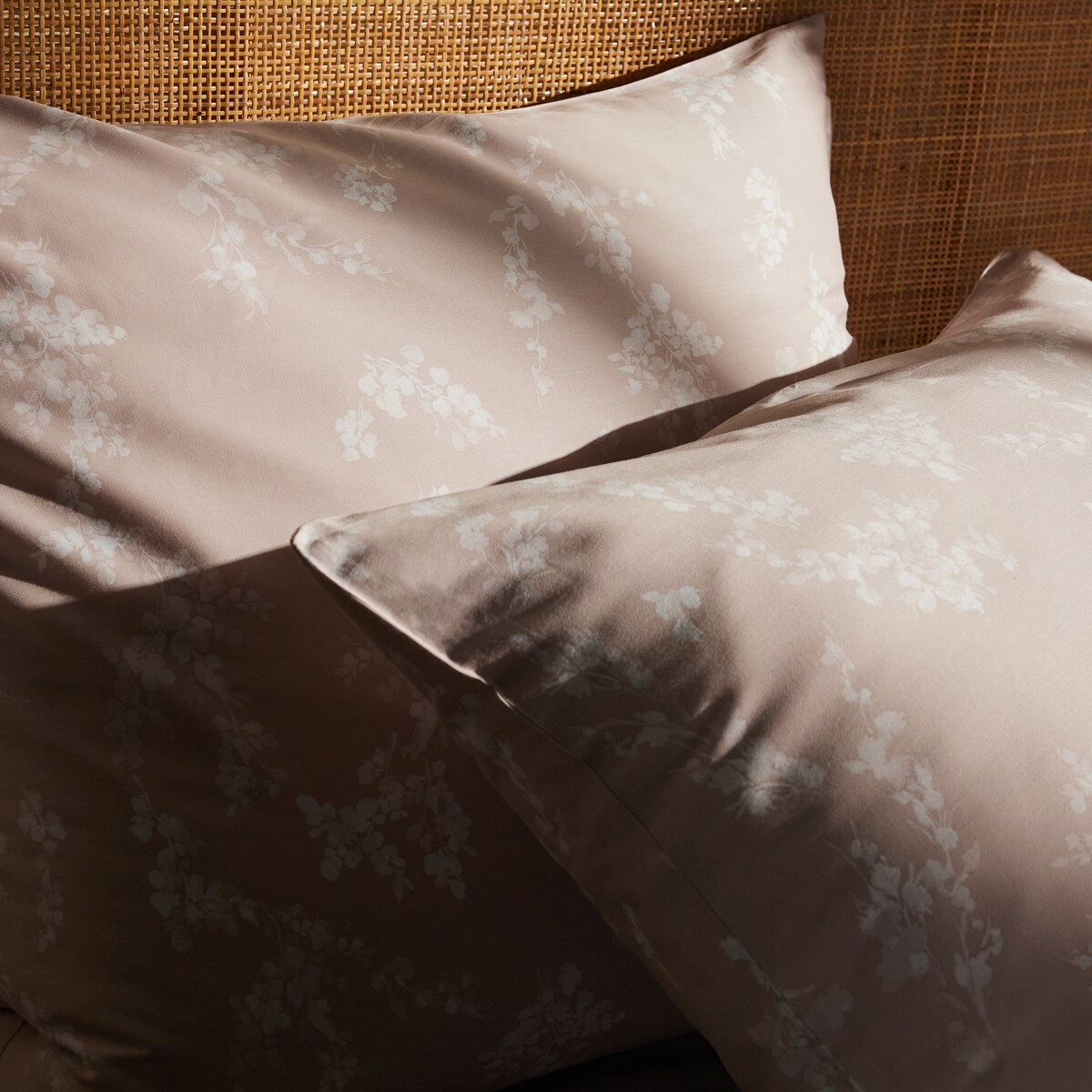 Pościel z bawełny satynowej Vive 200x220 cm z motywem roślinnym