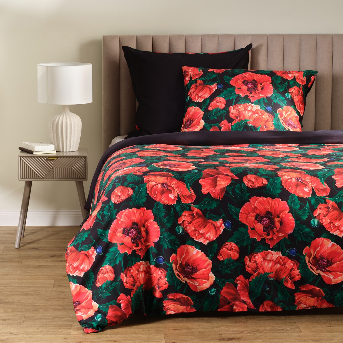 Pościel z bawełny satynowej Casinos 200x220 cm z motywem kwiatowym