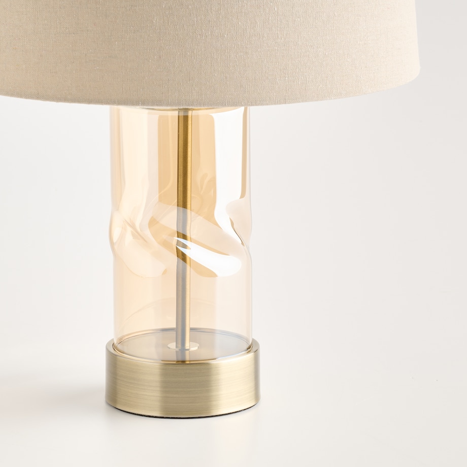 Lampa Stołowa Ze Szklaną Podstawą Paper