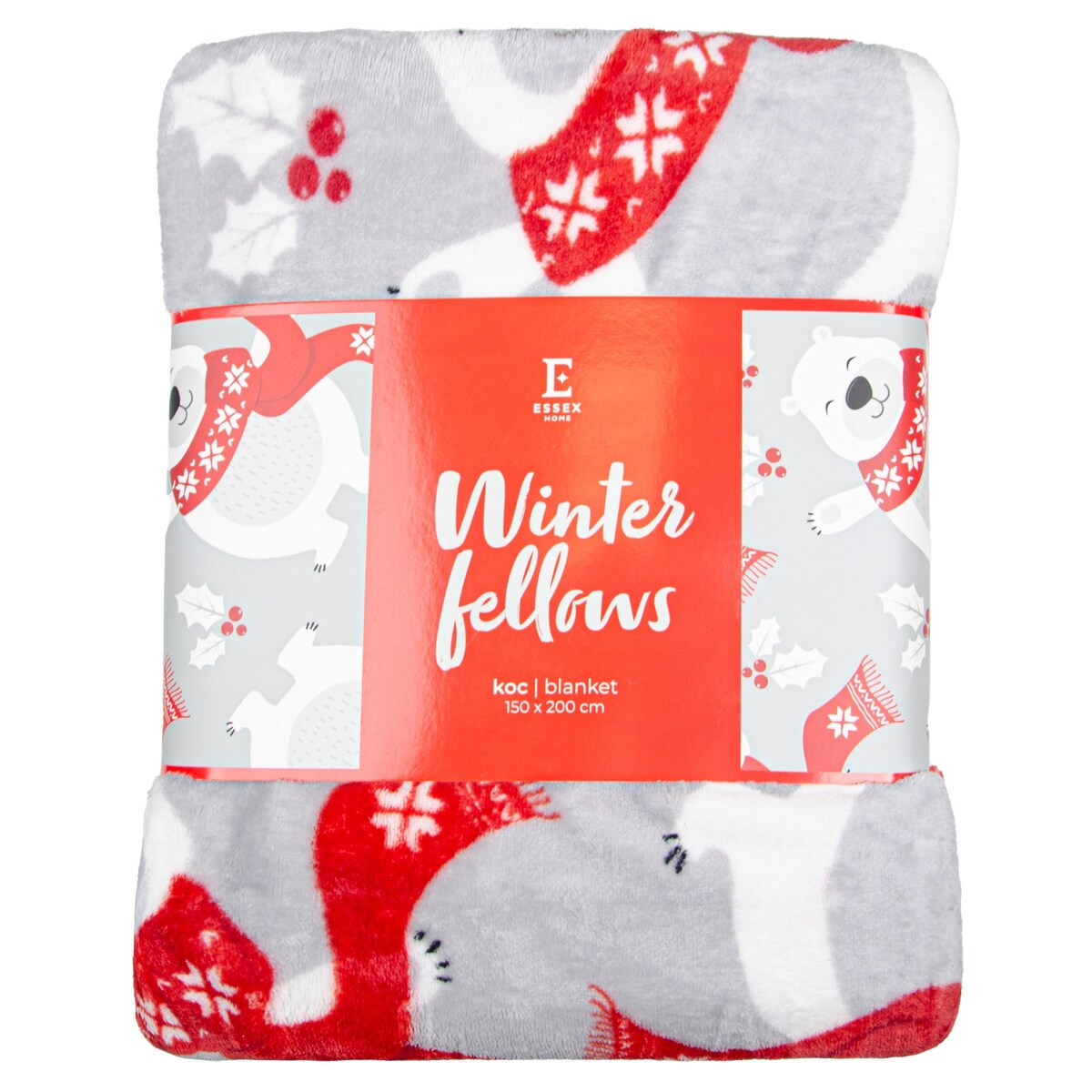 Drukowany koc Winter Fellows 150x200 cm