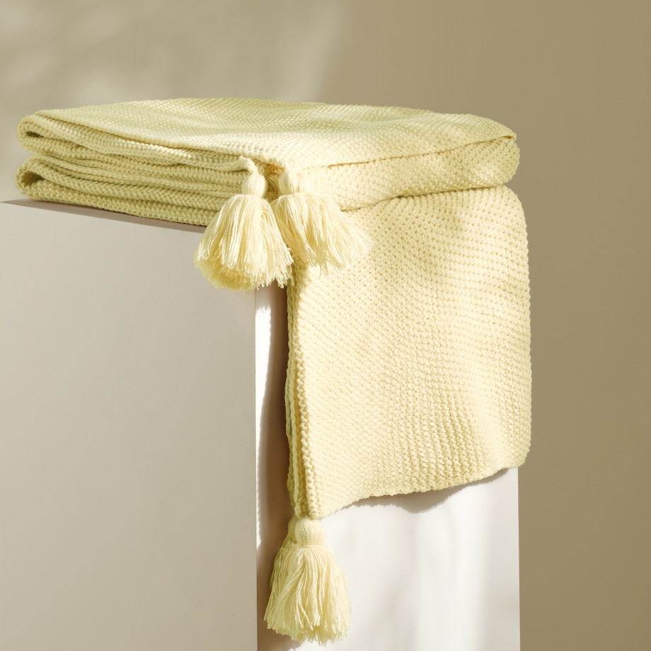 Jednokolorowy koc dzianinowy Zoltane 130x170 cm