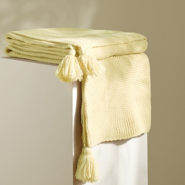 Jednokolorowy koc dzianinowy Zoltane 130x170 cm