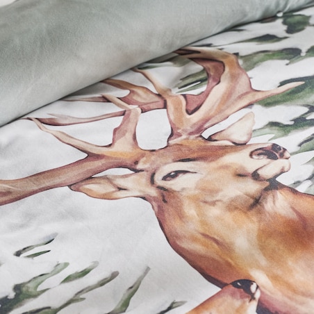 Pościel z bawełny satynowej Hivrosi 200x220 cm z motywem zwierząt leśnych