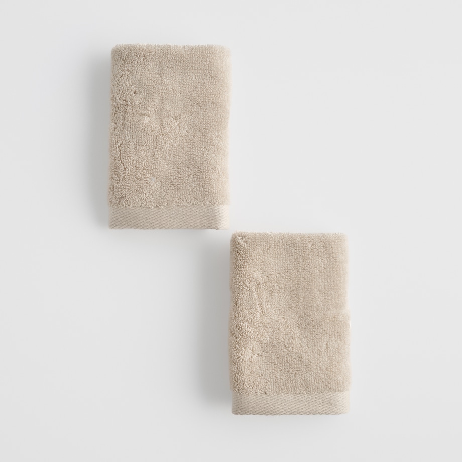 Komplet 2 szt. ręczników z bawełny egipskiej do twarzy lub do rąk Spa 30x30 cm