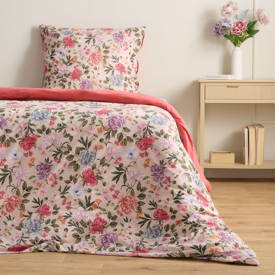 Pościel Bawełniana Tenebrosa 140x200 cm z motywem kwiatowym