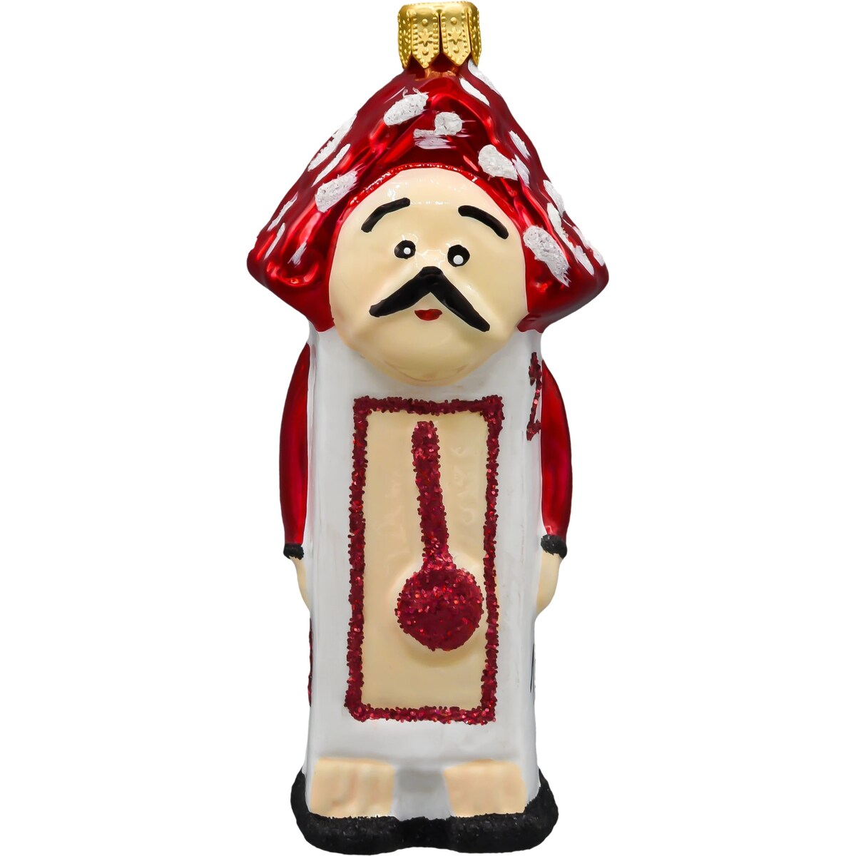 Bombka choinkowa: Pan Zegar: czerwony