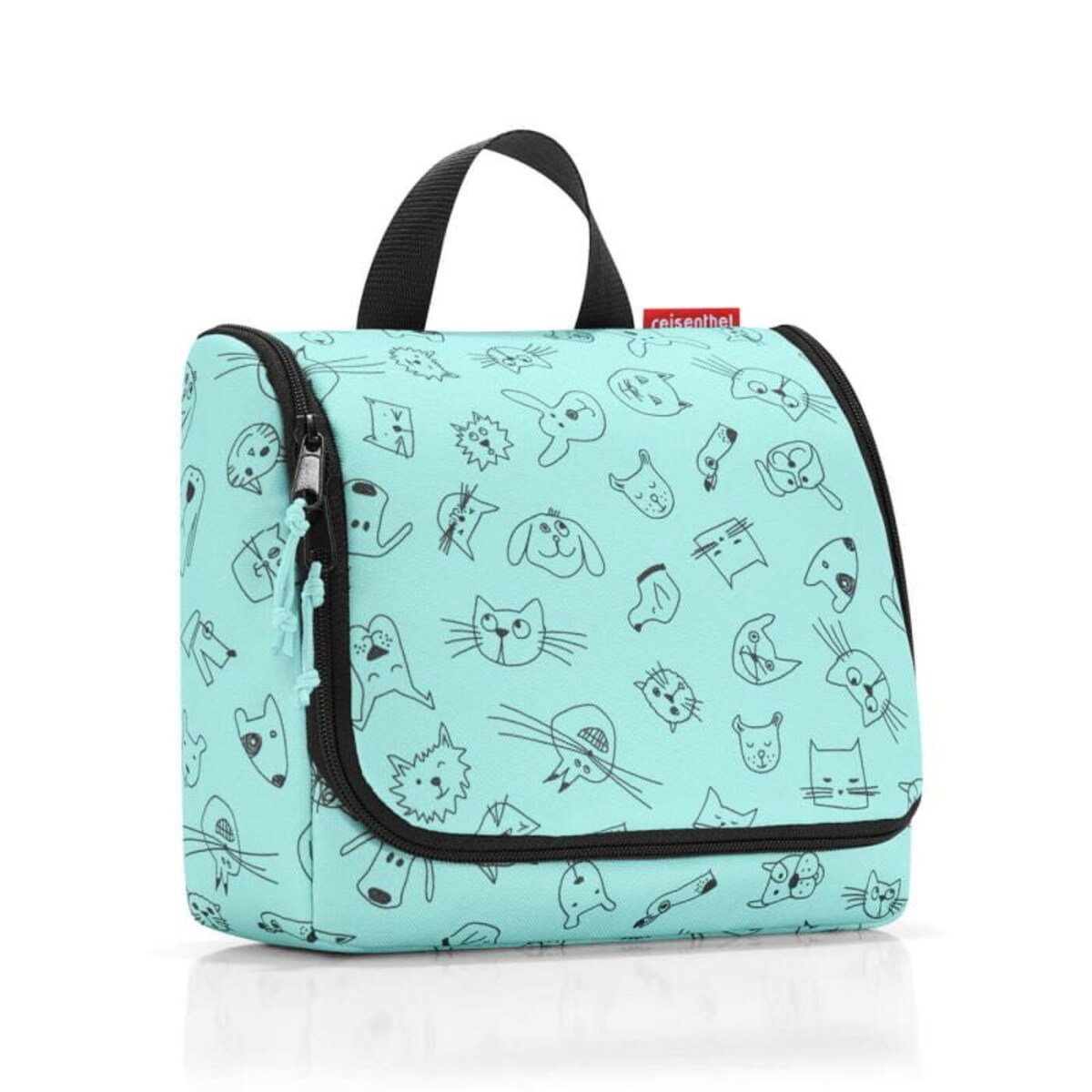 Kosmetyczka toiletbag kids cats and dogs mint