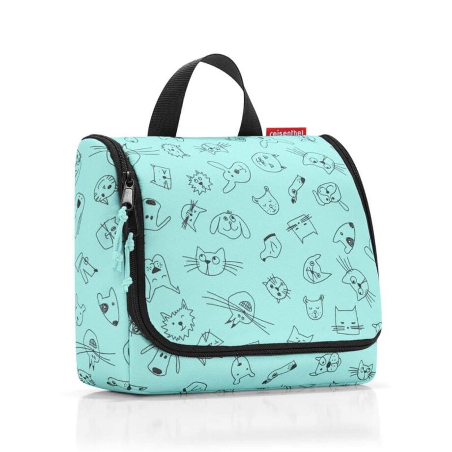 Kosmetyczka toiletbag kids cats and dogs mint