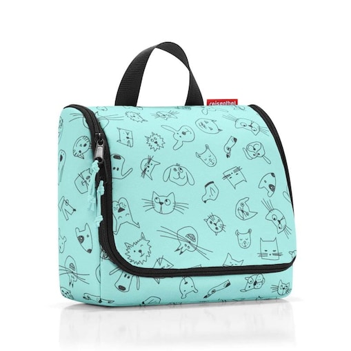 Kosmetyczka toiletbag kids cats and dogs mint